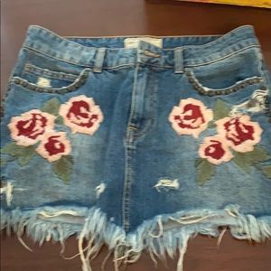 Free people jeans skirt